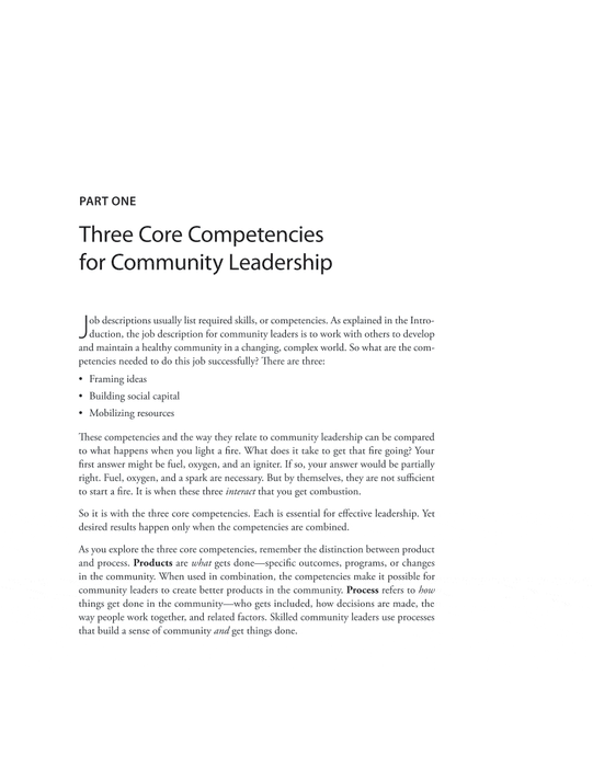 The Community Leadership Handbook: Framing Ideas, Building Relationships, and Mobilizing Resources